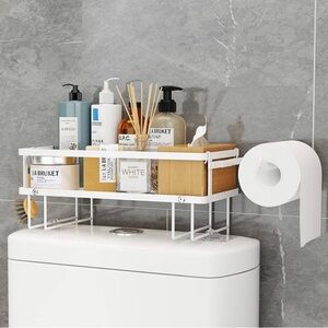 Over the Toilet Storage, Bathroom Organizer Shelves,No Drilling Space Saver Orga